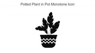Potted Plant In Pot Monotone Icon In Powerpoint Pptx Png And Editable Eps Format