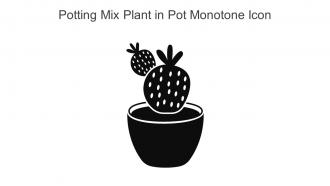 Potting Mix Plant In Pot Monotone Icon In Powerpoint Pptx Png And Editable Eps Format