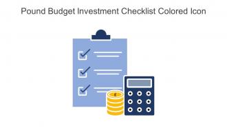 Pound Budget Investment Checklist Colored Icon In Powerpoint Pptx Png And Editable Eps Format