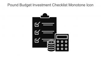 Pound Budget Investment Checklist Monotone Icon In Powerpoint Pptx Png And Editable Eps Format