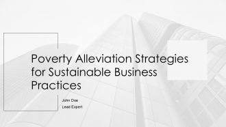 Poverty Alleviation Strategies For Sustainable Business Practices PPT Presentation ACP