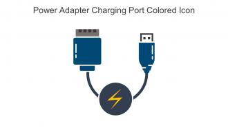 Power Adapter Charging Port Colored Icon In Powerpoint Pptx Png And Editable Eps Format