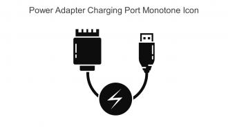 Power Adapter Charging Port Monotone Icon In Powerpoint Pptx Png And Editable Eps Format