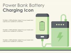 Power Bank Battery Charging Icon