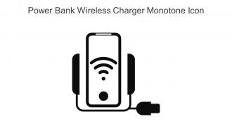 Power Bank Wireless Charger Monotone Icon In Powerpoint Pptx Png And Editable Eps Format