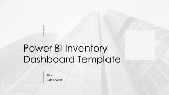 Power BI Inventory Dashboard Template PPT H