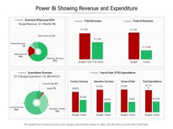 Power bi showing revenue and expenditure
