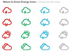 Power cloud sun rain seasons ppt icons graphics