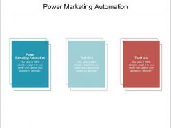 Power marketing automation ppt powerpoint presentation icon design inspiration cpb