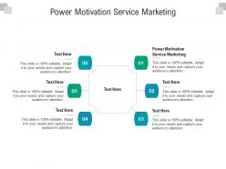 Power motivation service marketing ppt powerpoint presentation infographics outline cpb