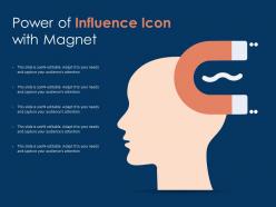 Power of influence icon with magnet