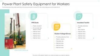 Power Plant Safety Equipment For Workers