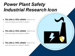 Power plant safety industrial research icon