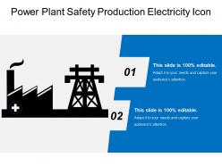 Power plant safety production electricity icon
