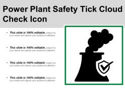 Power plant safety tick cloud check icon
