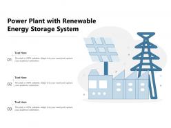 Power Plant With Renewable Energy Storage System