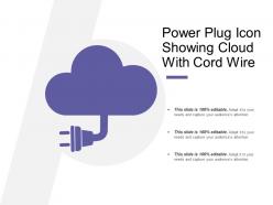 Power plug icon showing cloud with cord wire