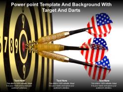 Power point template and background with target and darts
