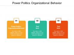 Power politics organizational behavior ppt powerpoint presentation infographic template tips cpb