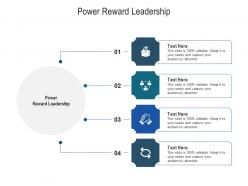 Power reward leadership ppt powerpoint presentation ideas brochure cpb