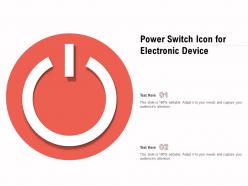 Power switch icon for electronic device