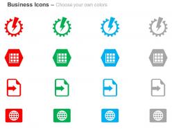 Power symbol record global business ppt icons graphics