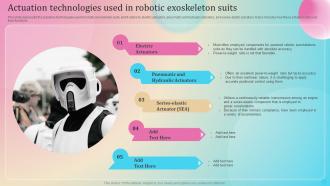 Powered Exoskeletons IT Actuation Technologies Used In Robotic Exoskeleton Suits