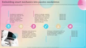 Powered Exoskeletons IT Embedding Smart Mechanics Into Passive Exoskeleton