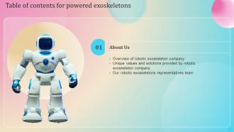 Powered Exoskeletons IT Powered Exoskeletons Table Of Contents