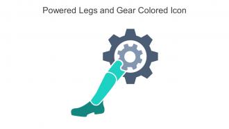 Powered Legs And Gear Colored Icon In Powerpoint Pptx Png And Editable Eps Format