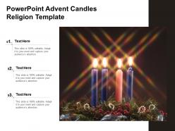 Powerpoint advent candles religion template