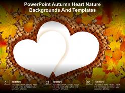 Powerpoint autumn heart nature backgrounds and templates