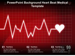 Powerpoint background heart beat medical template