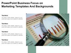 Powerpoint Business Focus On Marketing Templates And Backgrounds