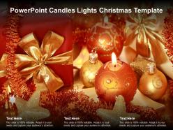 Powerpoint candles lights christmas template