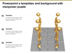 Powerpoint E Templates And Background With Manpower Puzzle