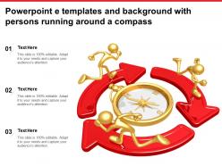 Powerpoint e templates and background with persons running around a compass