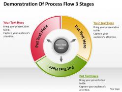 Powerpoint for business demonstration of process flow 3 stages templates