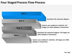Powerpoint for business four staged process flow slides 0515