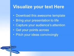 Powerpoint for business templates solutions signpost metaphor success ppt themes