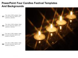 Powerpoint four candles festival templates and backgrounds