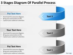 Powerpoint graphics business 3 stages diagram of parallel process templates