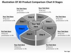 Powerpoint graphics business illustration of 3d product comparison chart 8 stages slides