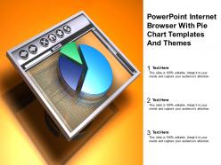 Powerpoint internet browser with pie chart templates and themes