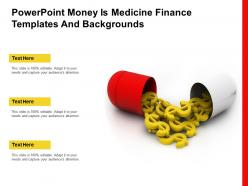 Powerpoint money is medicine finance templates and backgrounds