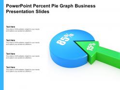 Powerpoint percent pie graph business presentation slides
