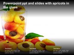 Powerpoint ppt and slides with apricots in the glass