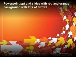 Powerpoint ppt and slides with red and orange background with lots of arrows
