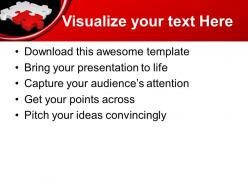 Powerpoint puzzle pieces template templates red solution jigsaw business ppt slides