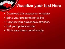 Powerpoint puzzle pieces template templates red solution jigsaw business ppt slides